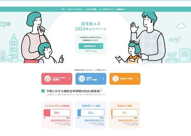 住宅省エネ2023キャンペーン進捗状況 2